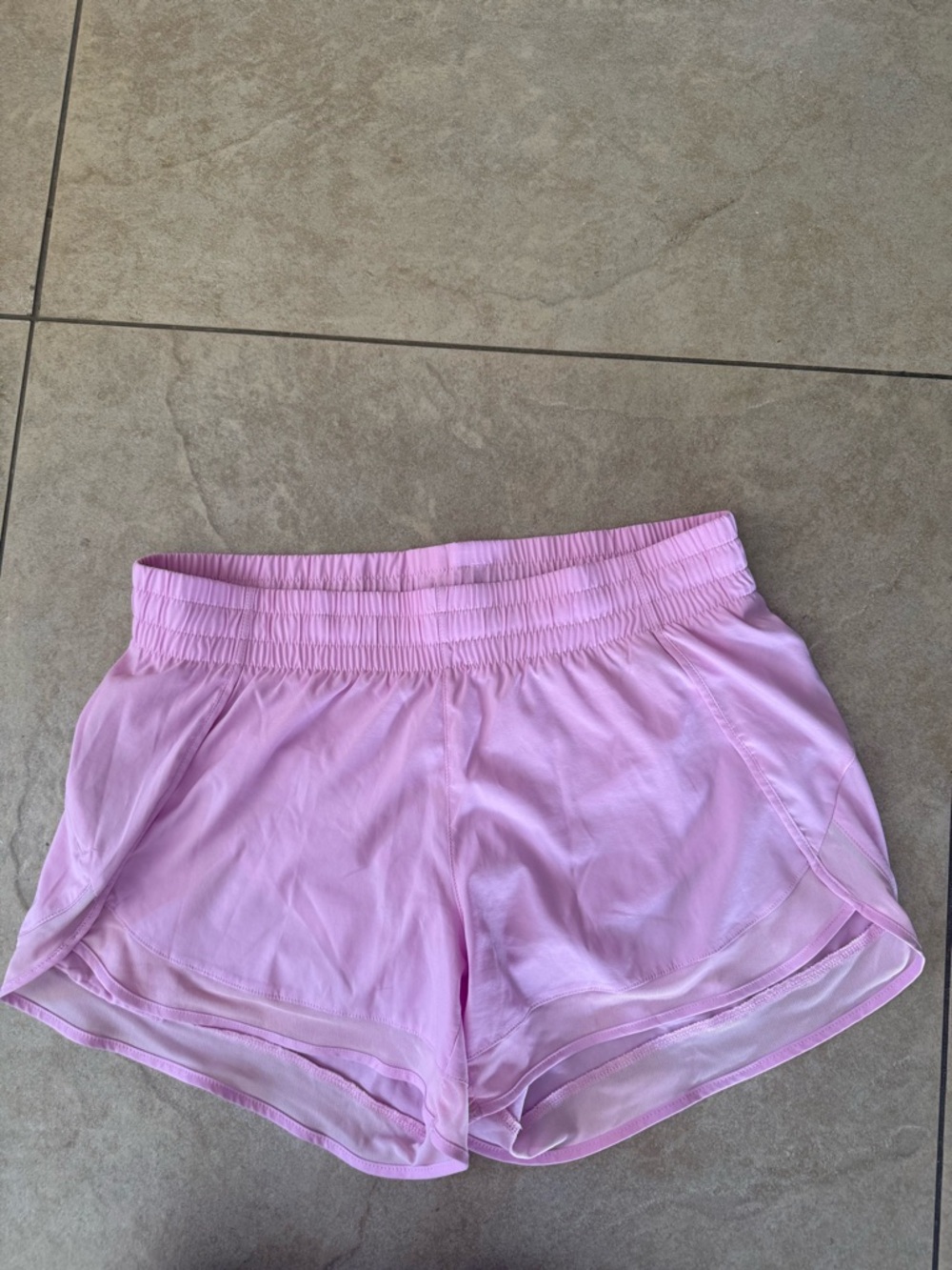 Athleta EUC Mesh Racer Run Mid Rise 4" Short Size Small Pink